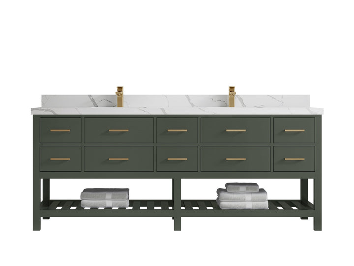 Parker 84 in. W x 22 in. D Double Sink Bathroom Vanity - photo 7