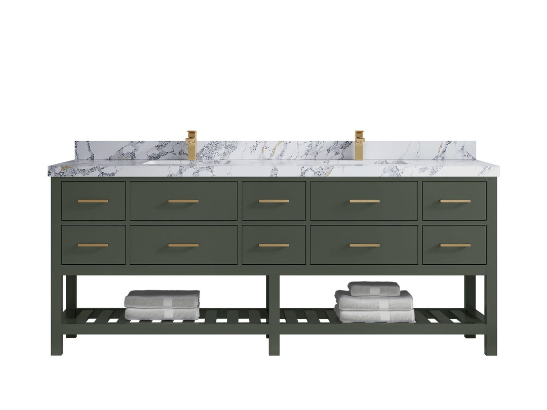 Parker 84 in. W x 22 in. D Double Sink Bathroom Vanity - Willow Bath and Vanity