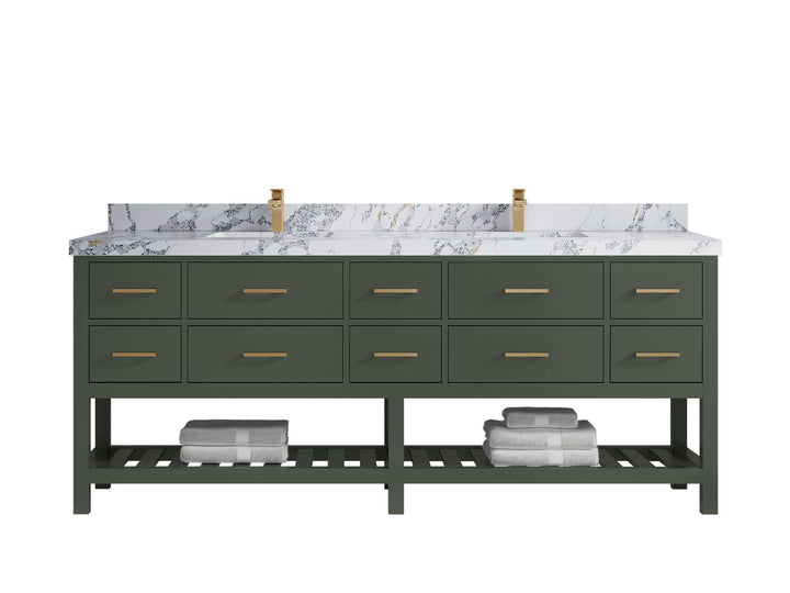 Parker 84 in. W x 22 in. D Double Sink Bathroom Vanity - photo 22