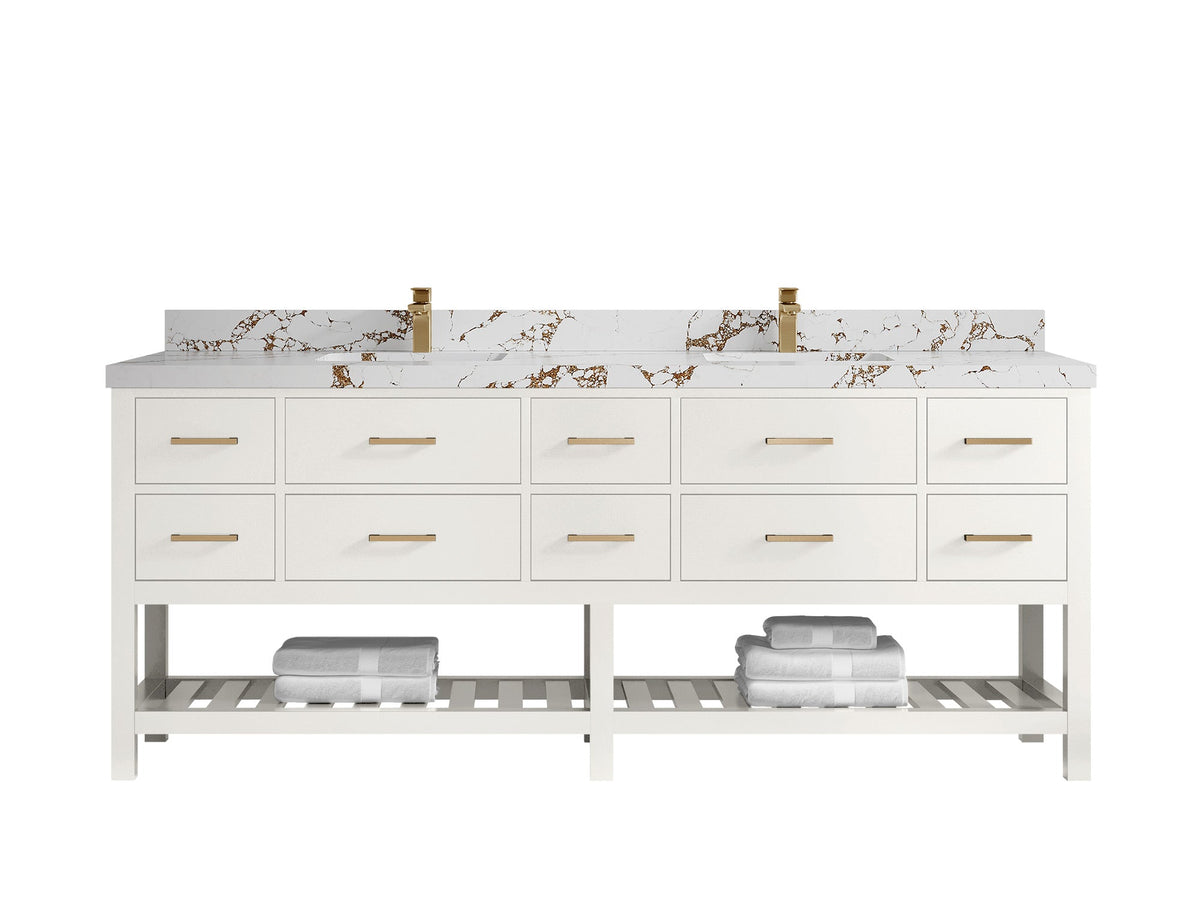 Parker 84 in. W x 22 in. D Double Sink Bathroom Vanity - Willow Bath and Vanity