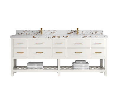 Parker 84 in. W x 22 in. D Double Sink Bathroom Vanity - Willow Bath and Vanity
