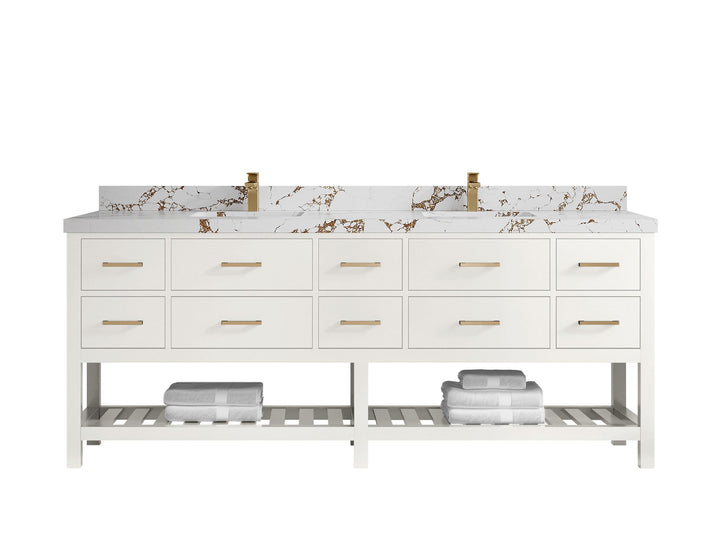 Parker 84 in. W x 22 in. D Double Sink Bathroom Vanity - photo 30