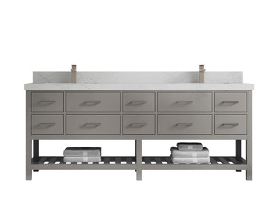 Parker 84 in. W x 22 in. D Double Sink Bathroom Vanity - Willow Bath and Vanity