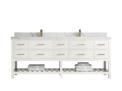 Parker 84 in. W x 22 in. D Double Sink Bathroom Vanity - Willow Bath and Vanity