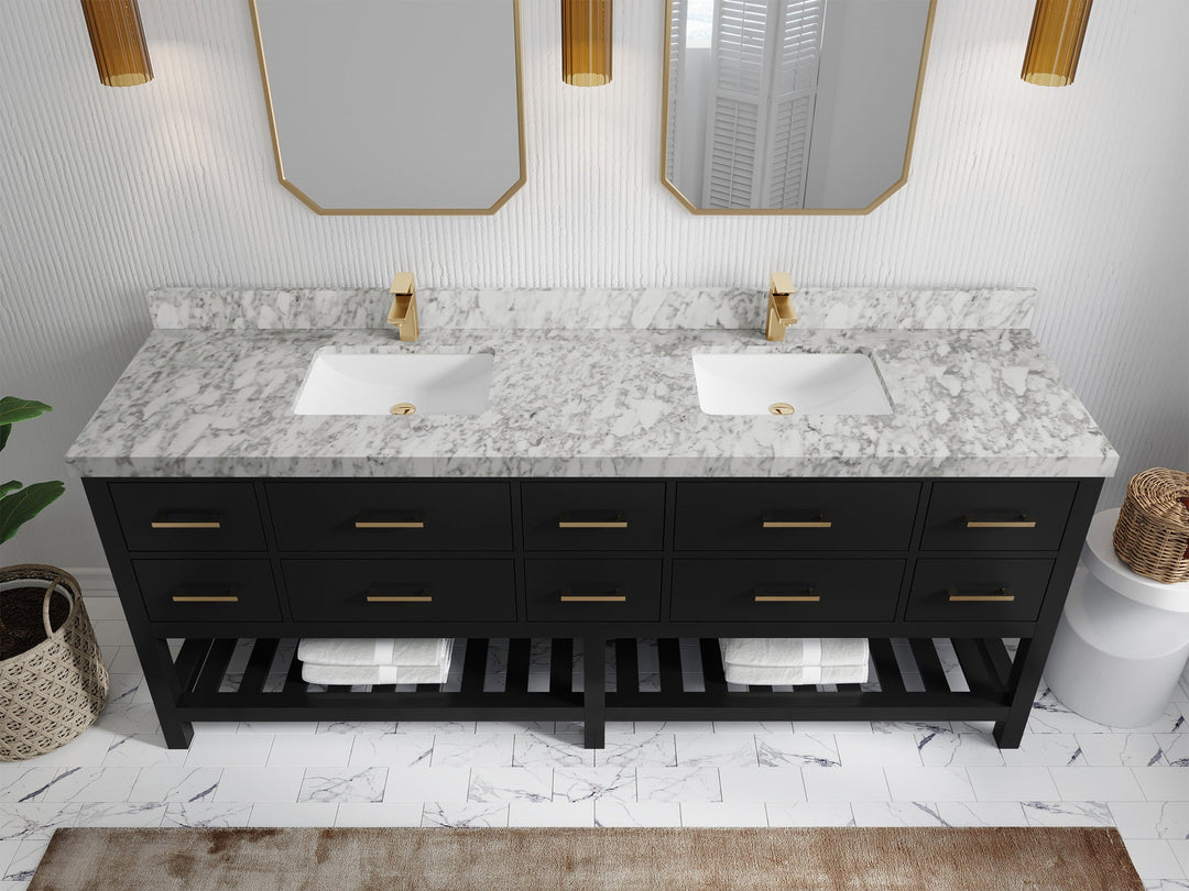 Parker 84 in. W x 22 in. D Double Sink Bathroom Vanity - Willow Bath and Vanity