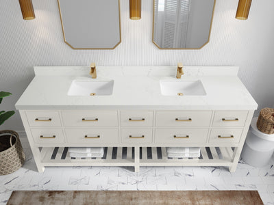 Parker 84 in. W x 22 in. D Double Sink Bathroom Vanity - Willow Bath and Vanity