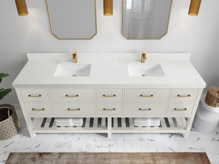 Parker 84 in. W x 22 in. D Double Sink Bathroom Vanity - photo 23