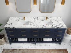 Parker 84 in. W x 22 in. D Double Sink Bathroom Vanity - photo 26