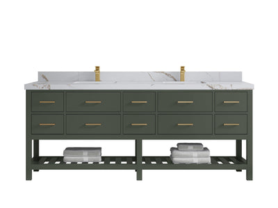 Parker 84 in. W x 22 in. D Double Sink Bathroom Vanity - Willow Bath and Vanity