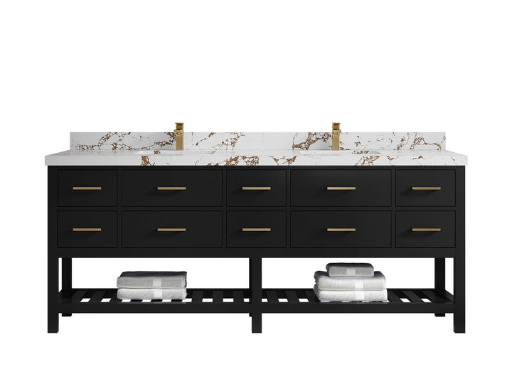 Parker 84 in. W x 22 in. D Double Sink Bathroom Vanity - photo 34