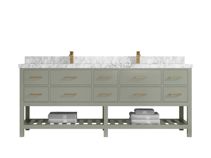 Parker 84 in. W x 22 in. D Double Sink Bathroom Vanity - photo 20
