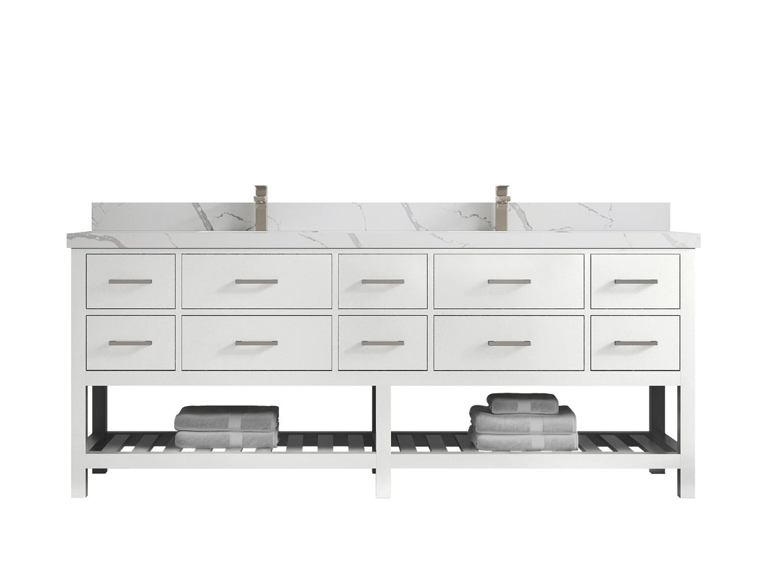 Parker 84 in. W x 22 in. D Double Sink Bathroom Vanity - Willow Bath and Vanity