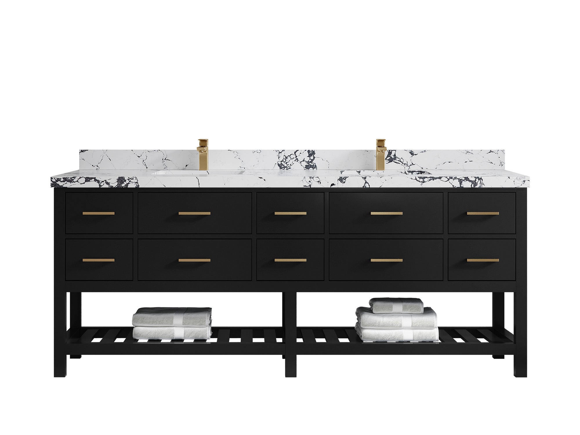 Parker 84 in. W x 22 in. D Double Sink Bathroom Vanity - Willow Bath and Vanity