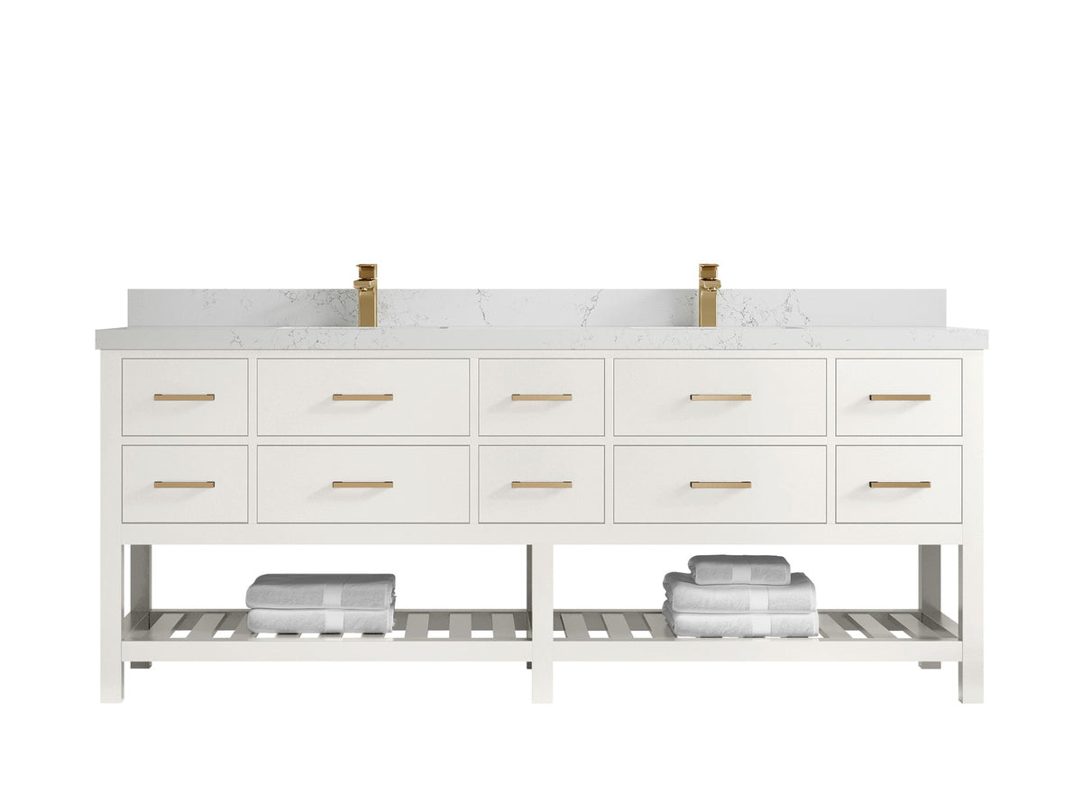 Parker 84 in. W x 22 in. D Double Sink Bathroom Vanity - Willow Bath and Vanity