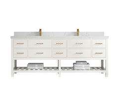Parker 84 in. W x 22 in. D Double Sink Bathroom Vanity - photo 24