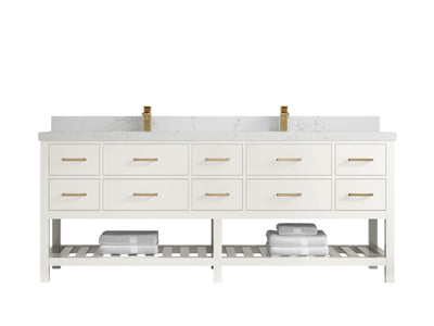 Parker 84 in. W x 22 in. D Double Sink Bathroom Vanity - Willow Bath and Vanity