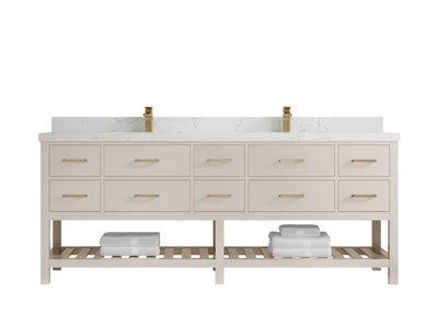 Parker 84 in. W x 22 in. D Double Sink Bathroom Vanity - Willow Bath and Vanity