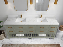 Parker 84 in. W x 22 in. D Double Sink Bathroom Vanity - photo 25