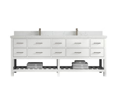 Parker 84 in. W x 22 in. D Double Sink Bathroom Vanity - photo 41