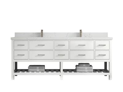 Parker 84 in. W x 22 in. D Double Sink Bathroom Vanity - Willow Bath and Vanity