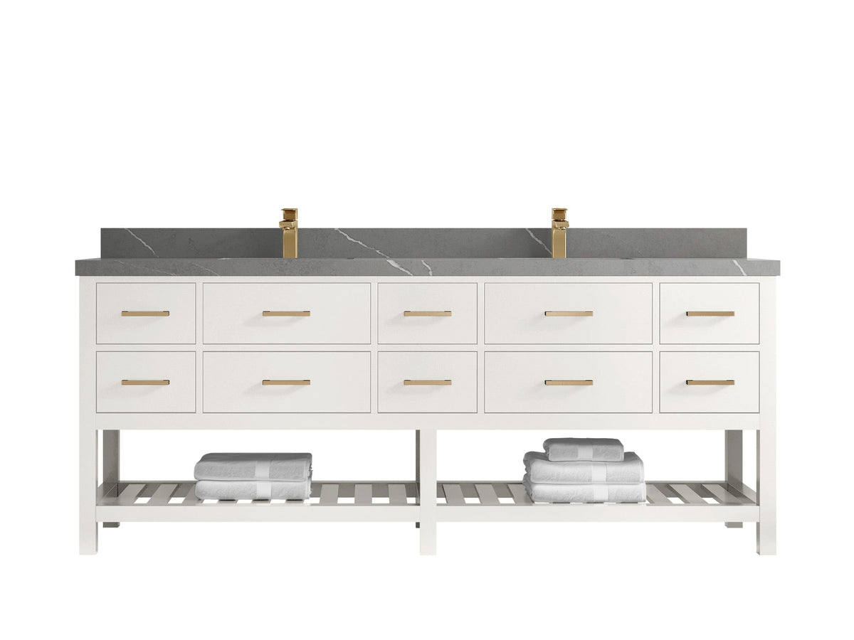 Parker 84 in. W x 22 in. D Double Sink Bathroom Vanity - Willow Bath and Vanity