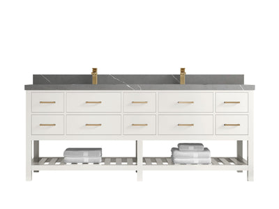 Parker 84 in. W x 22 in. D Double Sink Bathroom Vanity - Willow Bath and Vanity