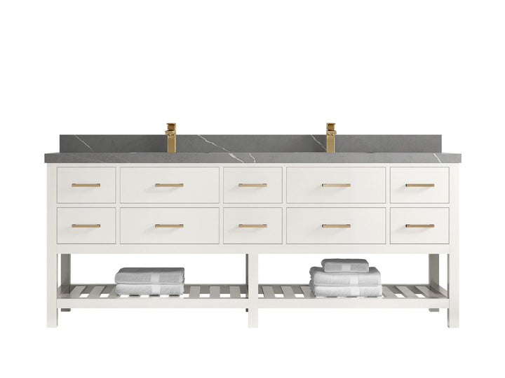 Parker 84 in. W x 22 in. D Double Sink Bathroom Vanity - photo 28