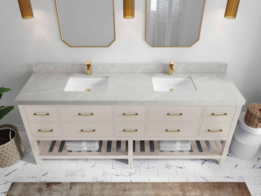 Parker 84 in. W x 22 in. D Double Sink Bathroom Vanity - Willow Bath and Vanity