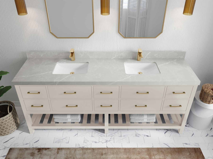 Parker 84 in. W x 22 in. D Double Sink Bathroom Vanity - photo 25