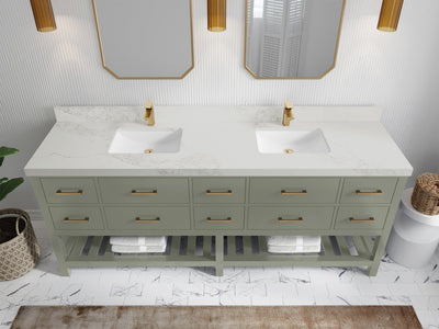 Parker 84 in. W x 22 in. D Double Sink Bathroom Vanity - Willow Bath and Vanity