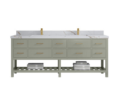 Parker 84 in. W x 22 in. D Double Sink Bathroom Vanity - Willow Bath and Vanity