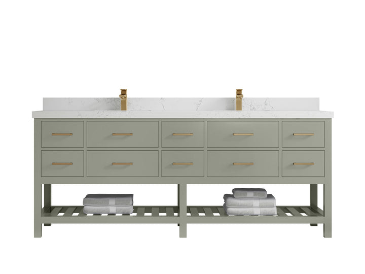 Parker 84 in. W x 22 in. D Double Sink Bathroom Vanity - photo 28