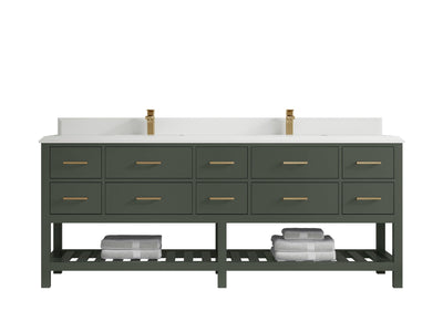 Parker 84 in. W x 22 in. D Double Sink Bathroom Vanity - Willow Bath and Vanity