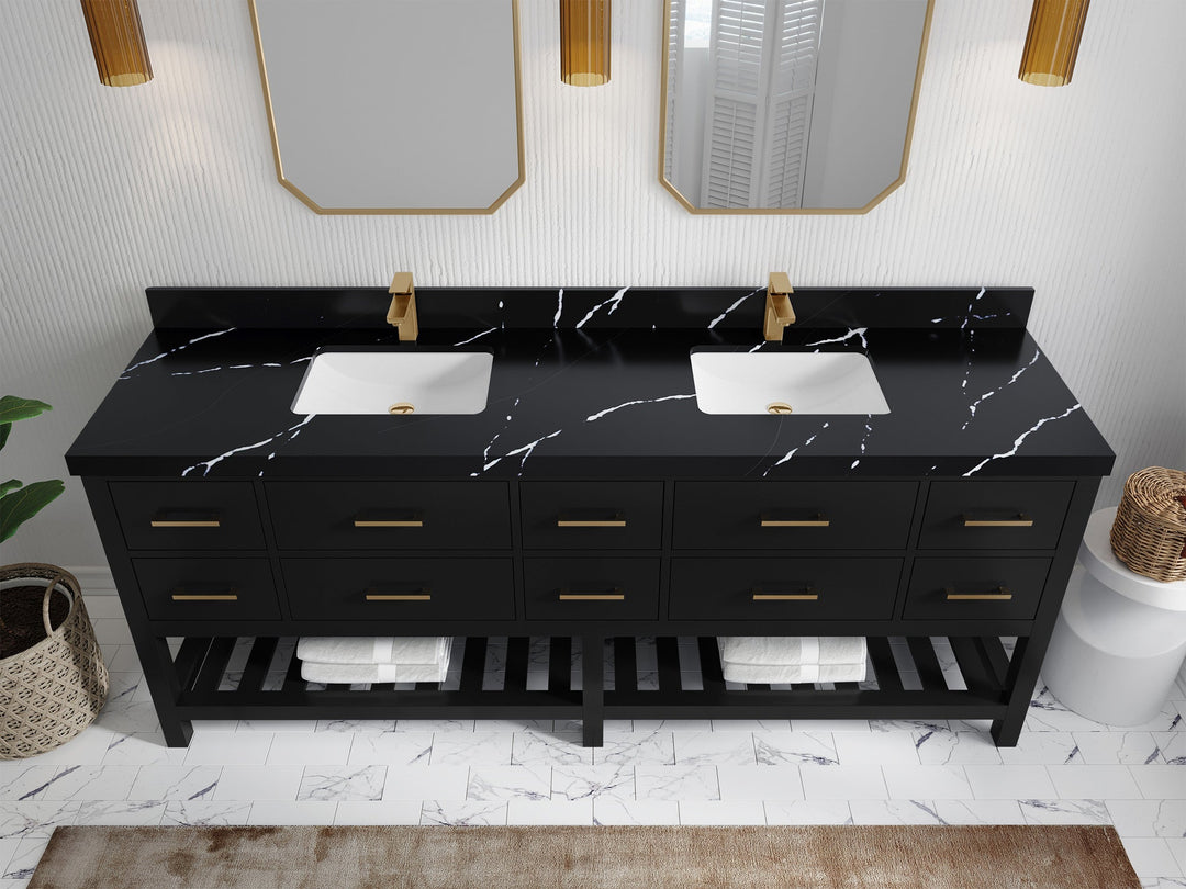 Parker 84 in. W x 22 in. D Double Sink Bathroom Vanity - Willow Bath and Vanity