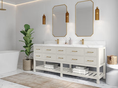 Parker 84 in. W x 22 in. D Double Sink Bathroom Vanity - photo 2