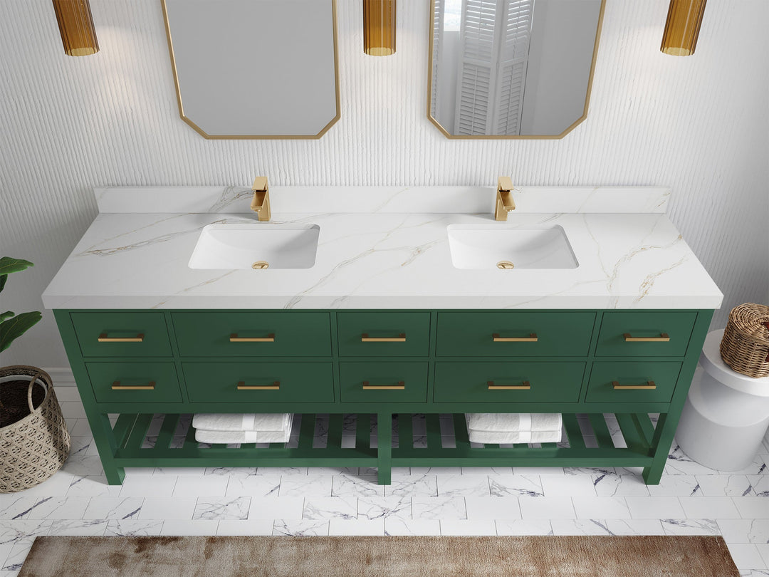 Parker 84 in. W x 22 in. D Double Sink Bathroom Vanity - Willow Bath and Vanity