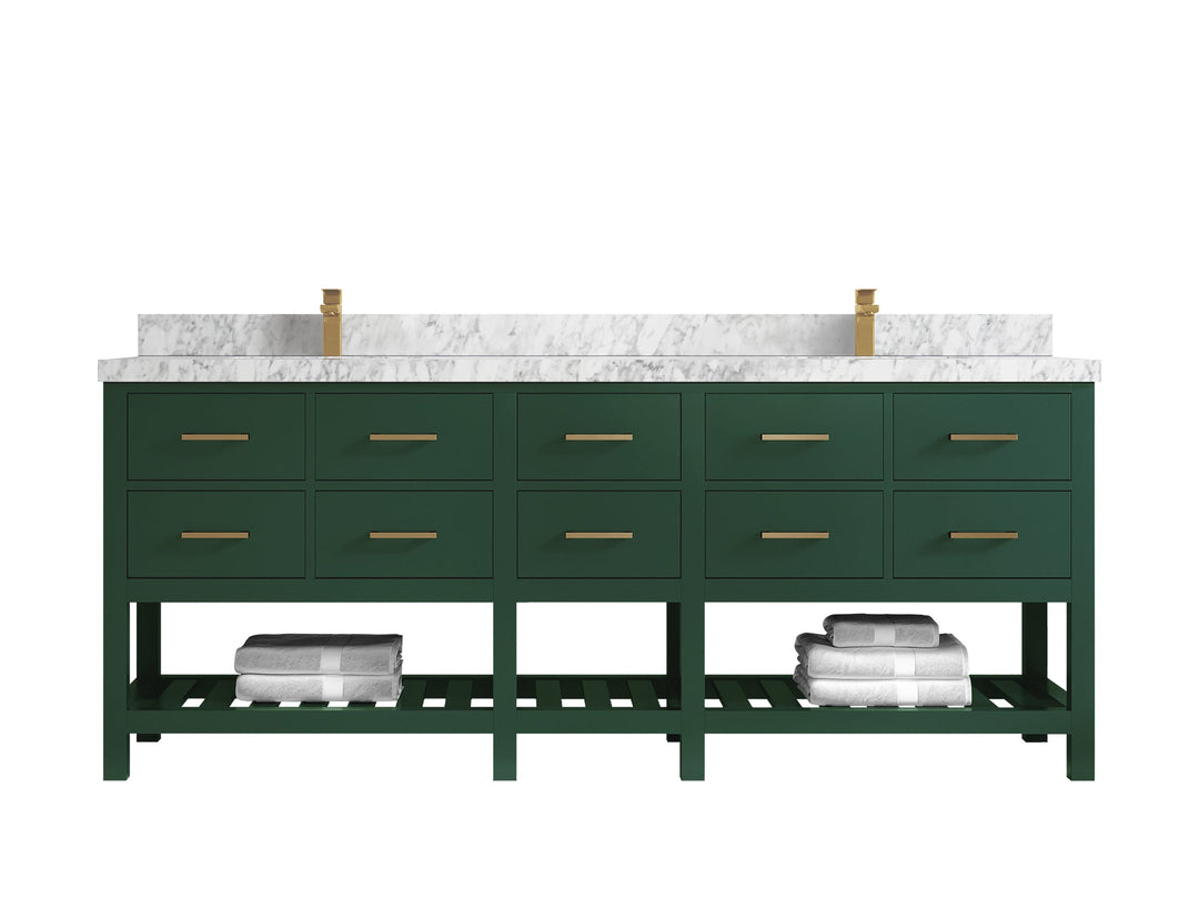 Parker 84 in. W x 22 in. D Double Sink Bathroom Vanity | 
              
                Lafayette Green
                
                  
             - PRK_LGN_CA_BK_84 - photo №7