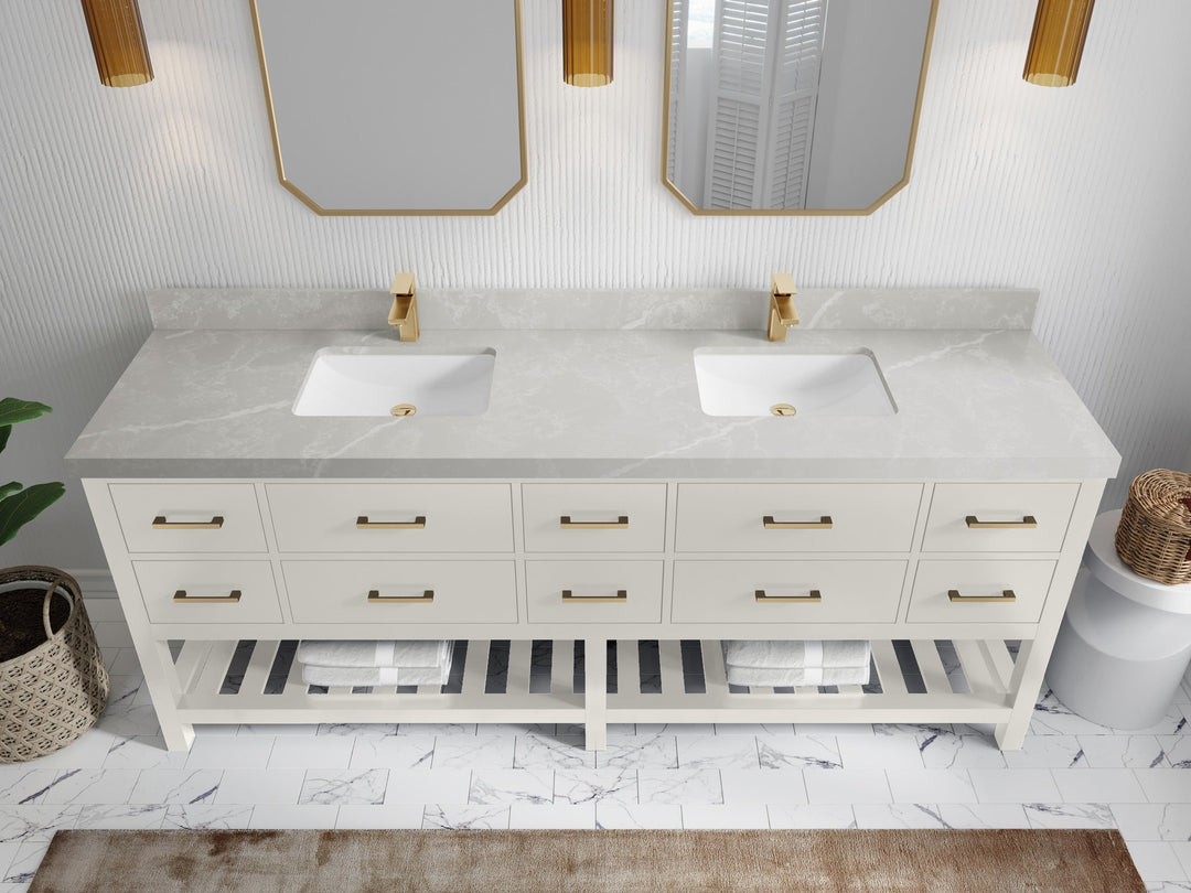 Parker 84 in. W x 22 in. D Double Sink Bathroom Vanity - Willow Bath and Vanity