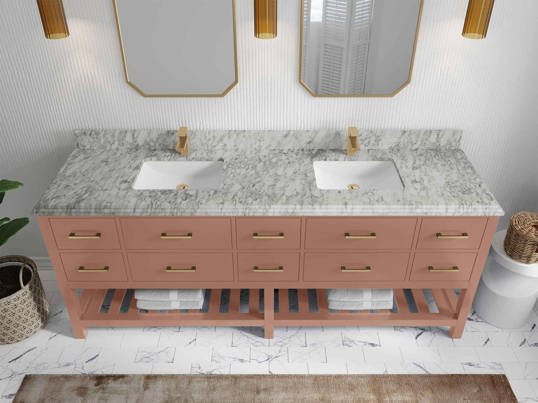 Parker 84 in. W x 22 in. D Double Sink Bathroom Vanity - Willow Bath and Vanity