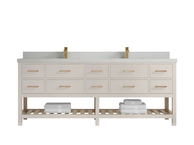 Parker 84 in. W x 22 in. D Double Sink Bathroom Vanity - Willow Bath and Vanity