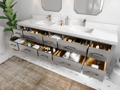 Parker 84 in. W x 22 in. D Double Sink Bathroom Vanity - Willow Bath and Vanity