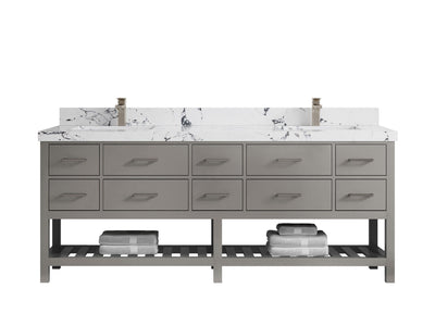Parker 84 in. W x 22 in. D Double Sink Bathroom Vanity - Willow Bath and Vanity