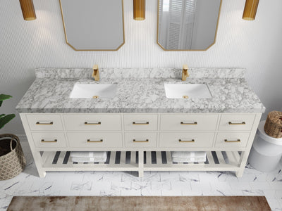 Parker 84 in. W x 22 in. D Double Sink Bathroom Vanity - Willow Bath and Vanity