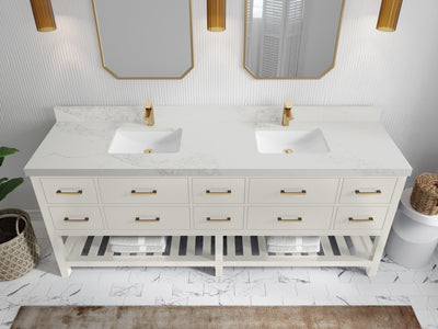 Parker 84 in. W x 22 in. D Double Sink Bathroom Vanity - Willow Bath and Vanity
