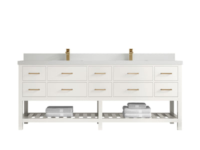 Parker 84 in. W x 22 in. D Double Sink Bathroom Vanity - Willow Bath and Vanity