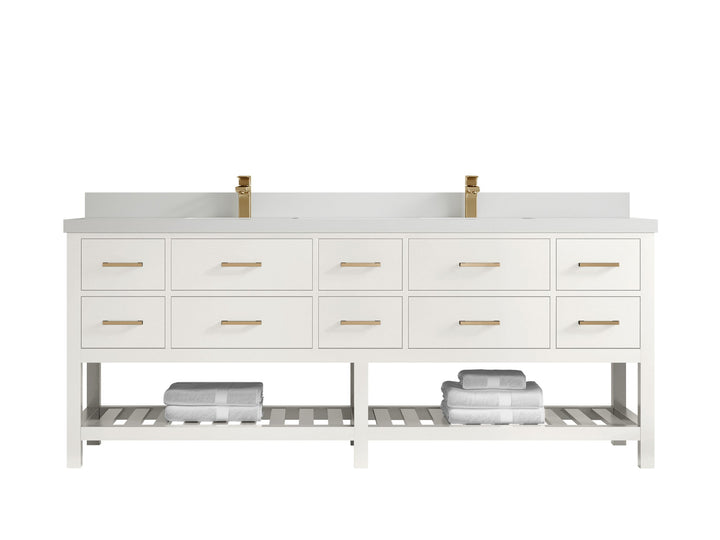 Parker 84 in. W x 22 in. D Double Sink Bathroom Vanity - photo 38