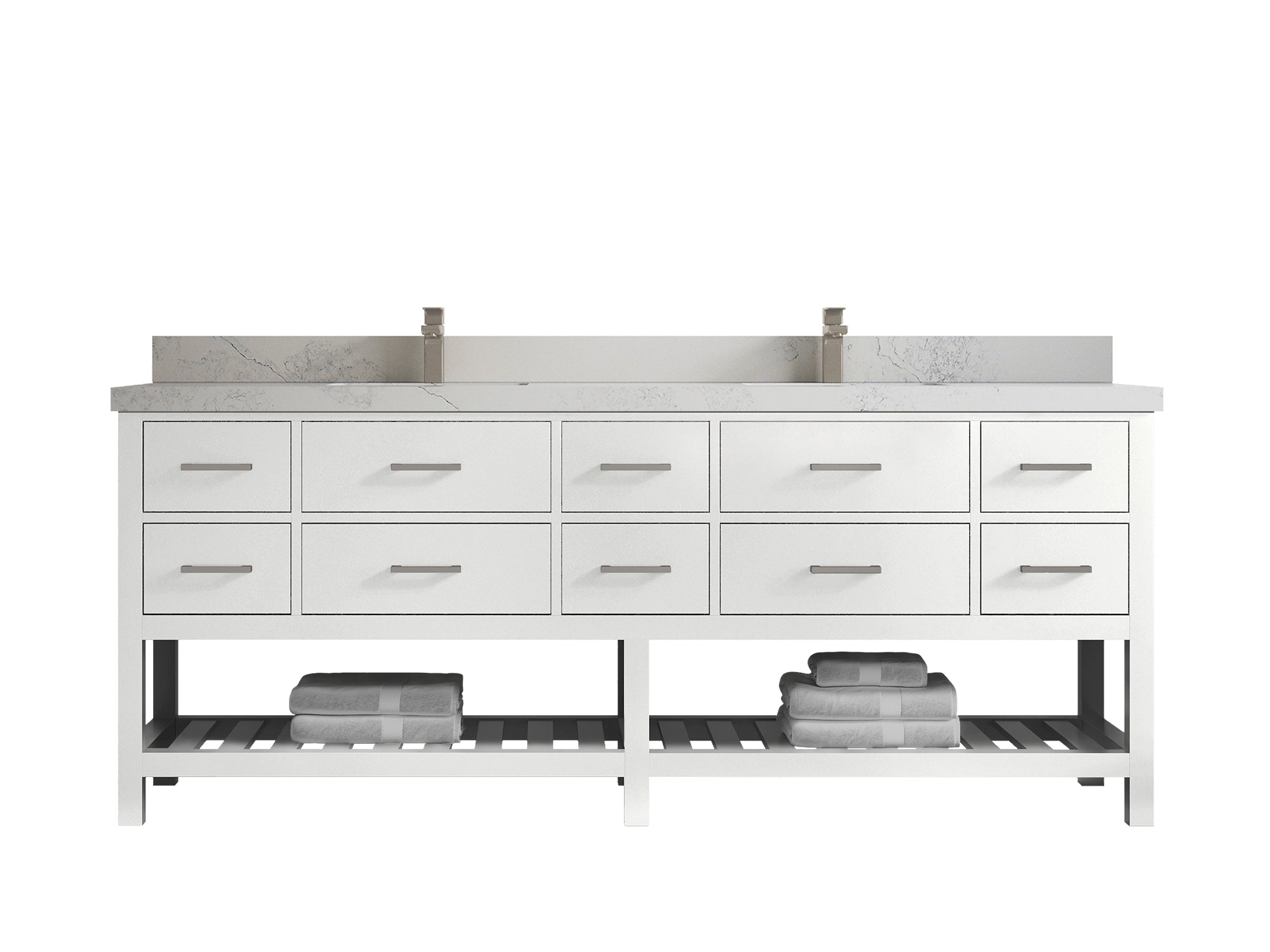 Parker 84 in. W x 22 in. D Double Sink Bathroom Vanity - Willow Bath and Vanity