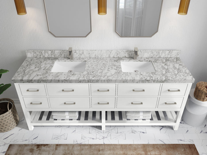 Parker 84 in. W x 22 in. D Double Sink Bathroom Vanity - photo 7