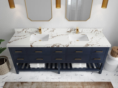 Parker 84 in. W x 22 in. D Double Sink Bathroom Vanity - Willow Bath and Vanity