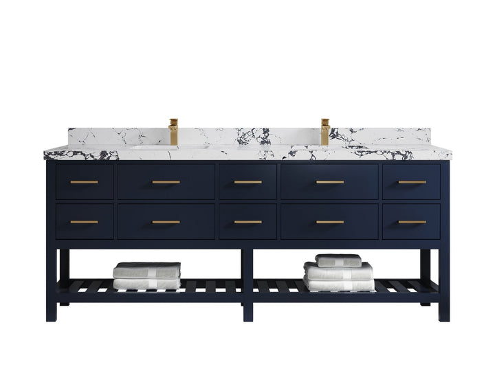 Parker 84 in. W x 22 in. D Double Sink Bathroom Vanity - photo 32